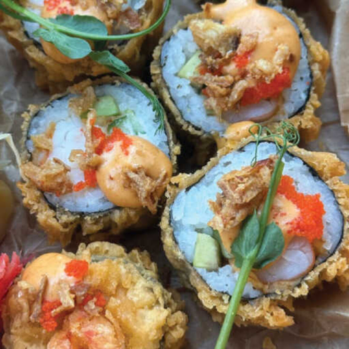 Хрустящий ролл тигровая креветка