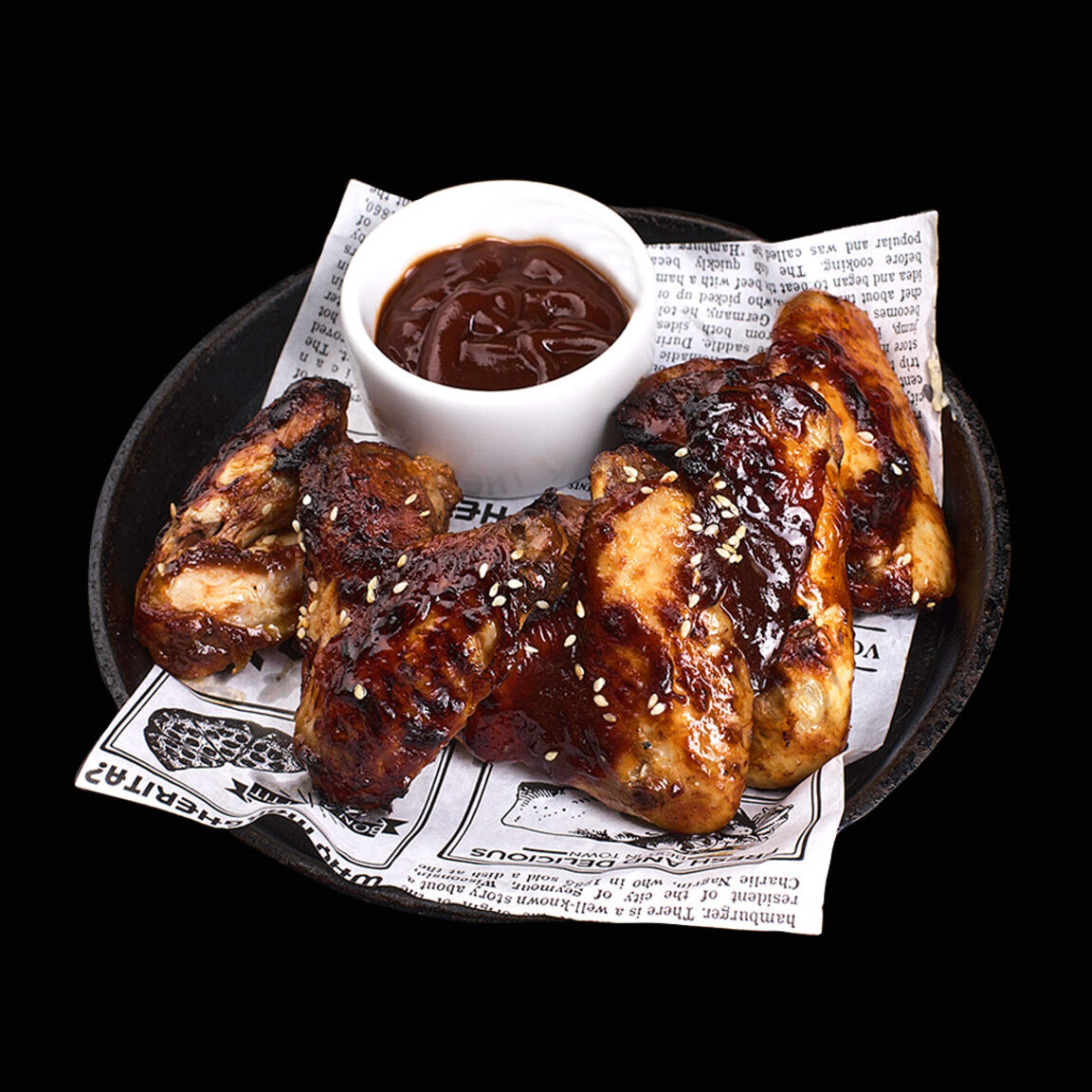 Крылышки куриные "ДВА СОУСА" блю чиз и BBQ