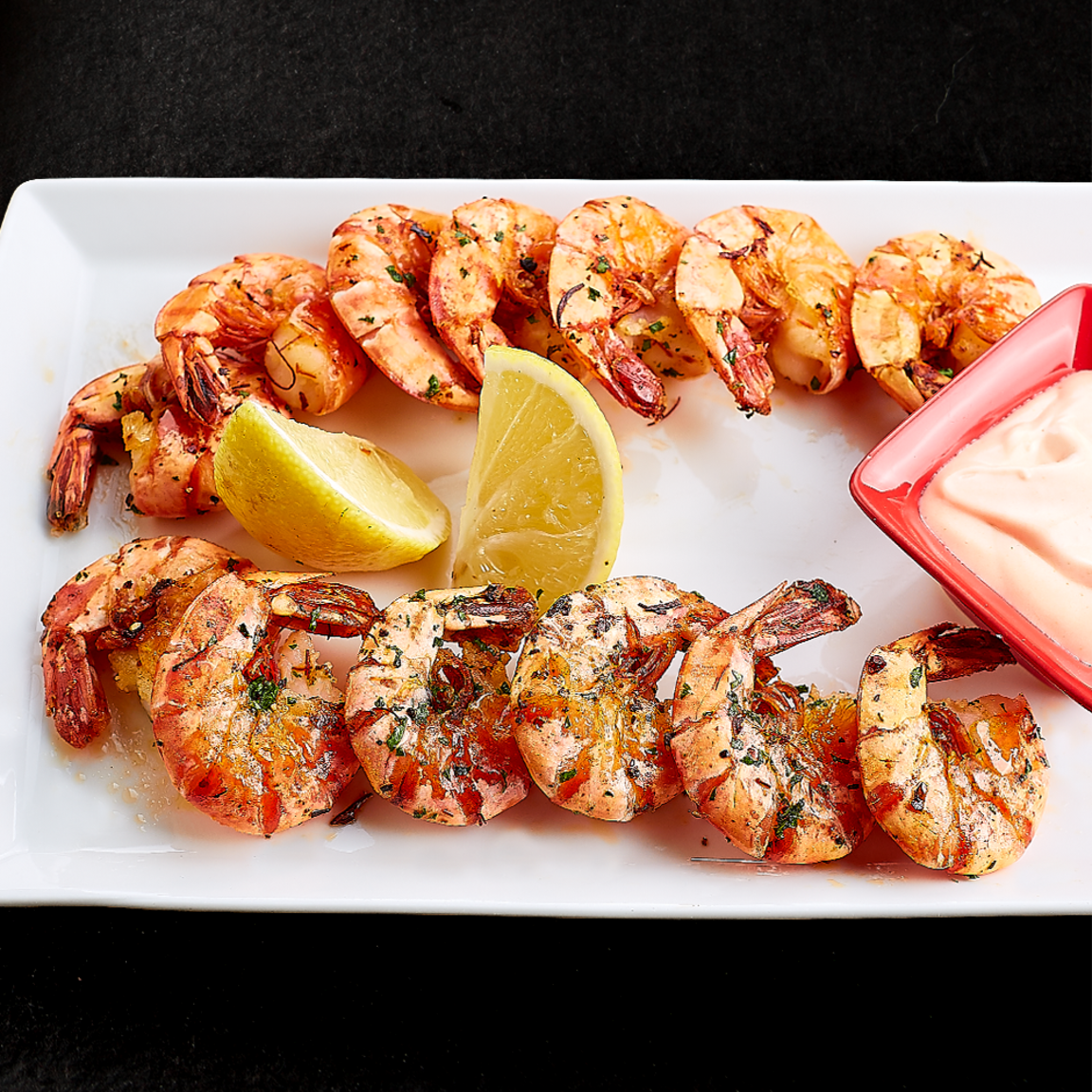 Креветки с чесноком