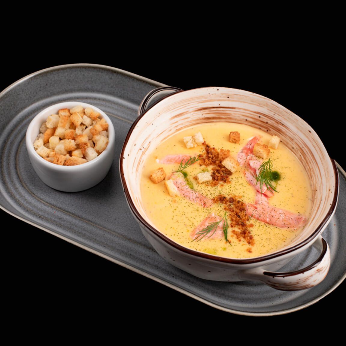 Сливочный суп пюре с лососем