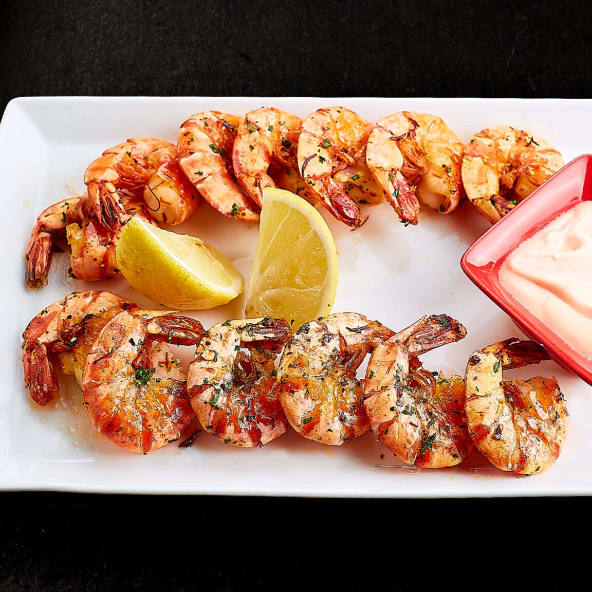 Креветки с чесноком